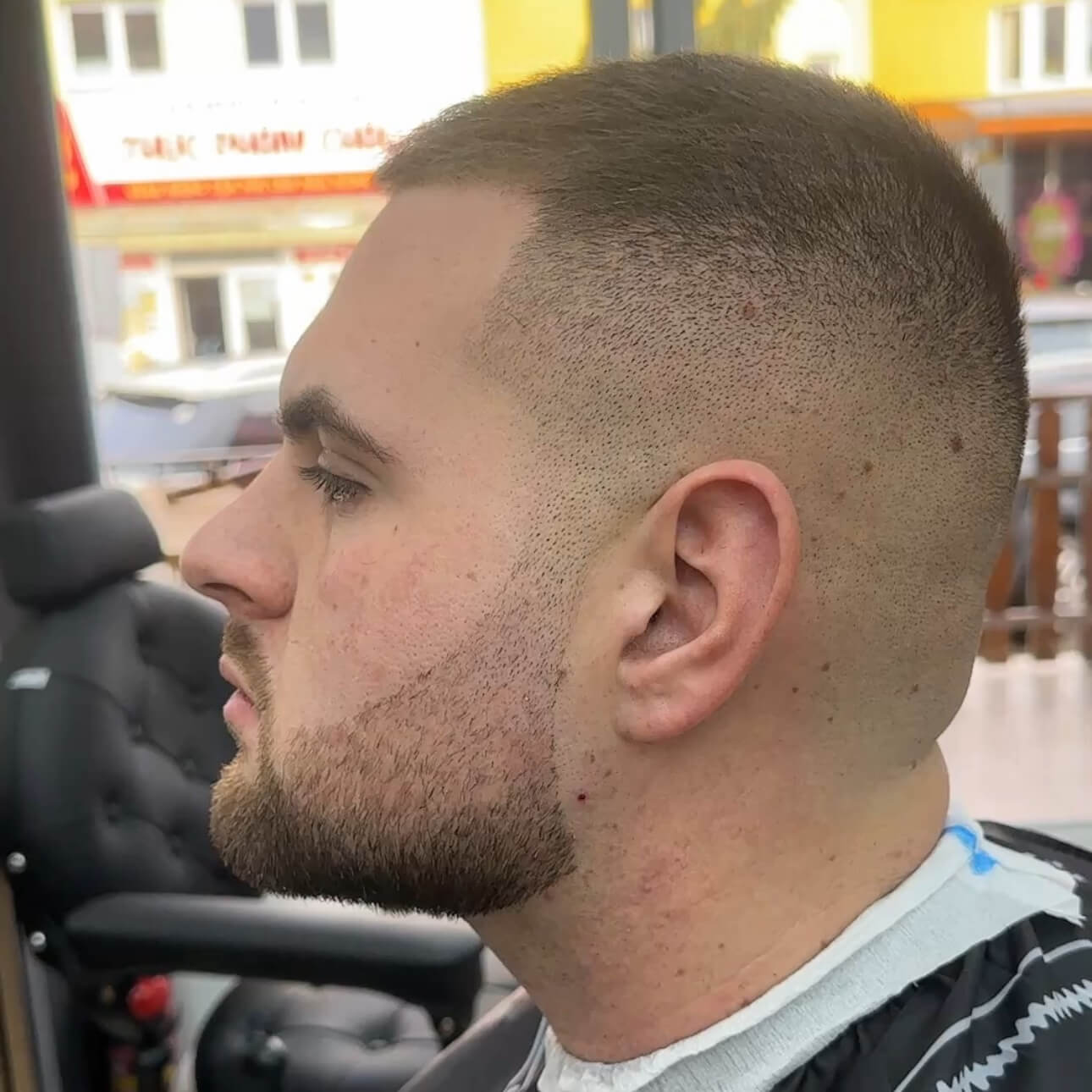 Pompadour styling Odessa Barber